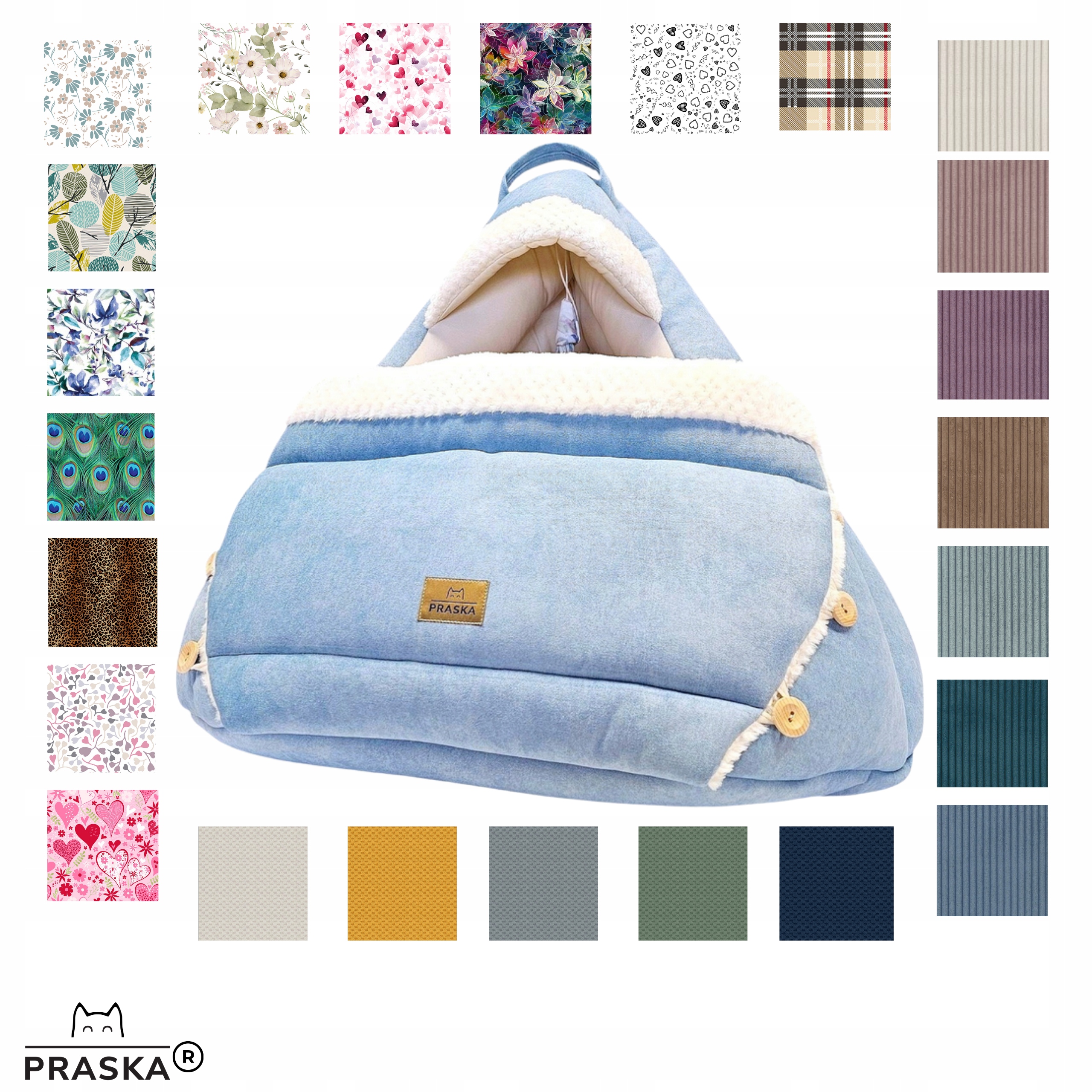 Levně Praska pro kočky Přepravka Pelíšek XXL Baby Born Royal 70x58 Selection