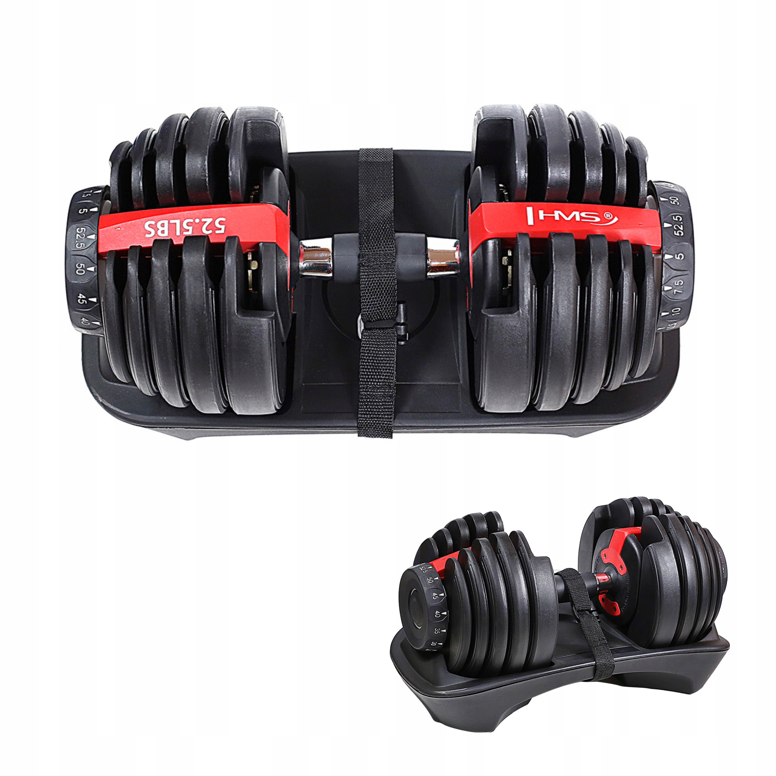 Hantla Regulowana Fitness Hms 24kg 52lbs Sztangielka Zestaw Siłownia Dom