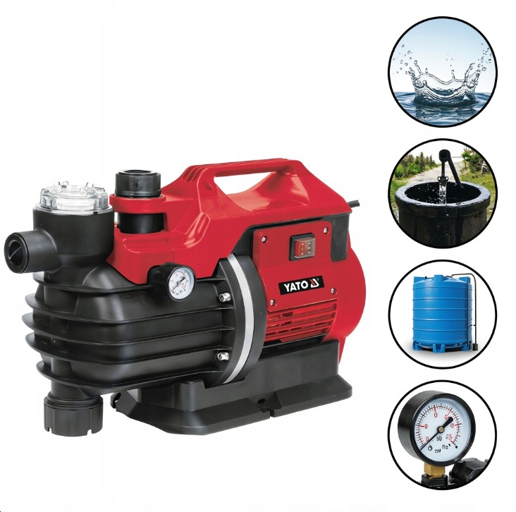 Yato Zahradní Čerpadlo S Filtrem 1300 W 5000 l/h YT-85364 Pro Čistou Vodu