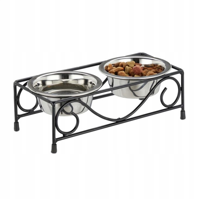 Levně Sada dvou misek kovový černý stojan 2x300 ml Gr223