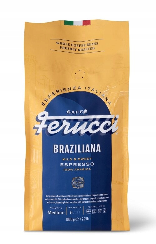 Levně Káva zrnková Ferucci Braziliana 100% Arabica 1 kg