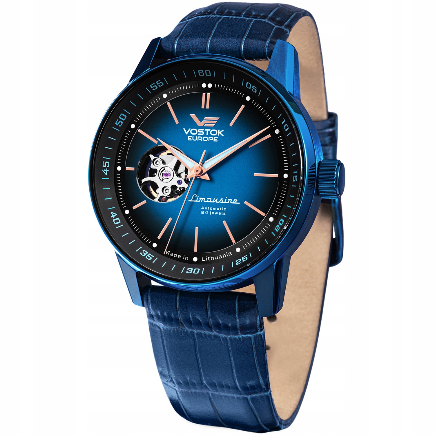 Pánské Hodinky Vostok Europe NH38A-560D681 modrý pásek