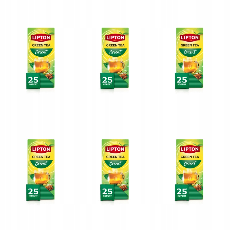 Čaj Lipton Classic Green Tea Orient 25 obálek x1,3 g X6