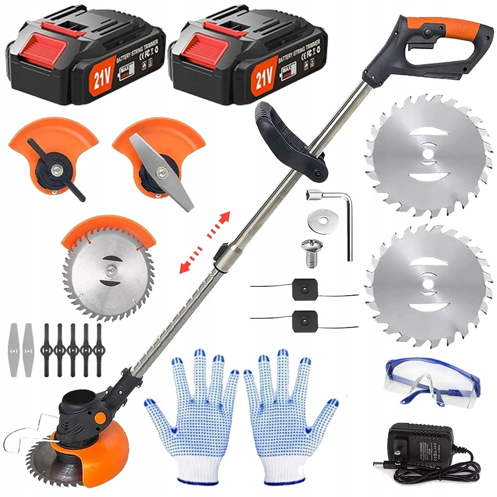 Elektrický vyžínač Křovinořez Akumulátorový vyžínač 2 Aku 2,0 Ah Výkonný