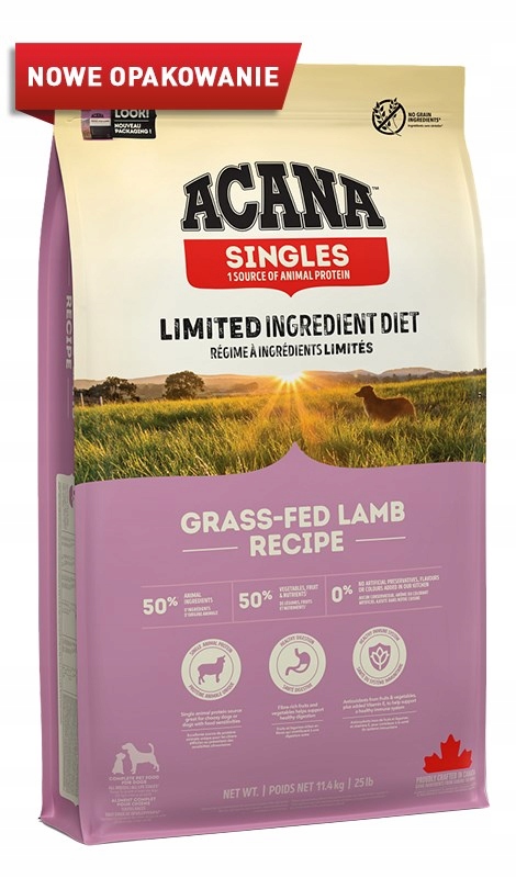 Levně Acana Singles Grass-fed Lamb – suché krmivo pro psy – 11,4 kg