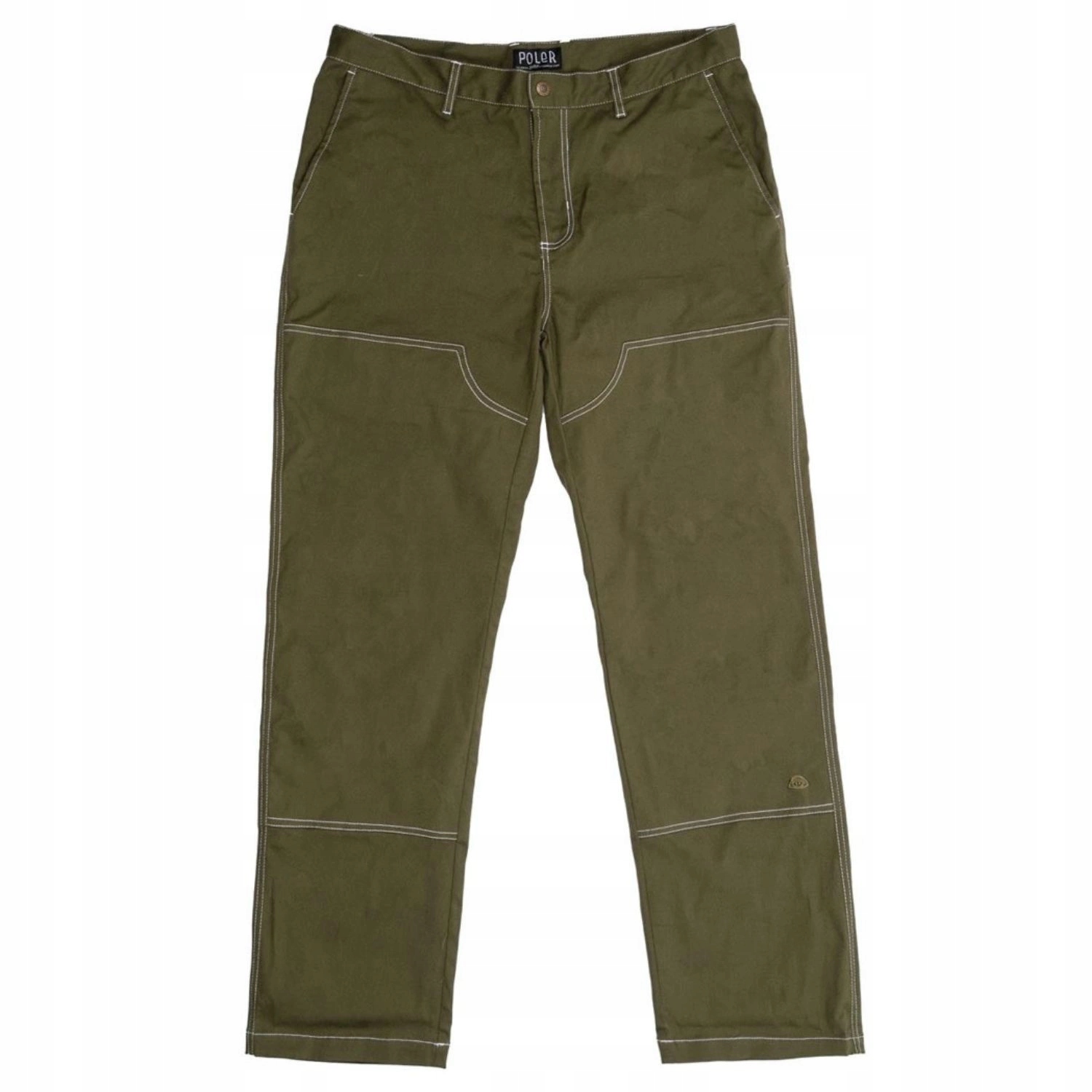 Pánské kalhoty Poler Campo bavlněné zelené khaki workwear regular vel. 32