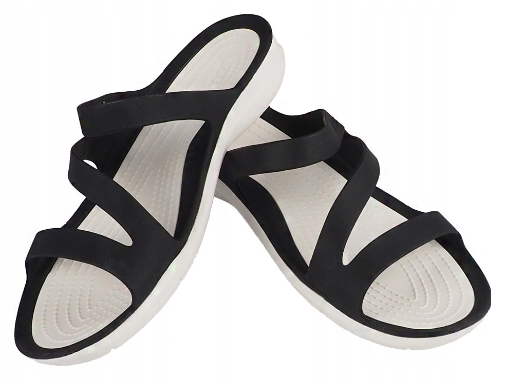 Nazouváky Crocs Swiftwater Sandal W černobílé 203998 066 vel. 34-35