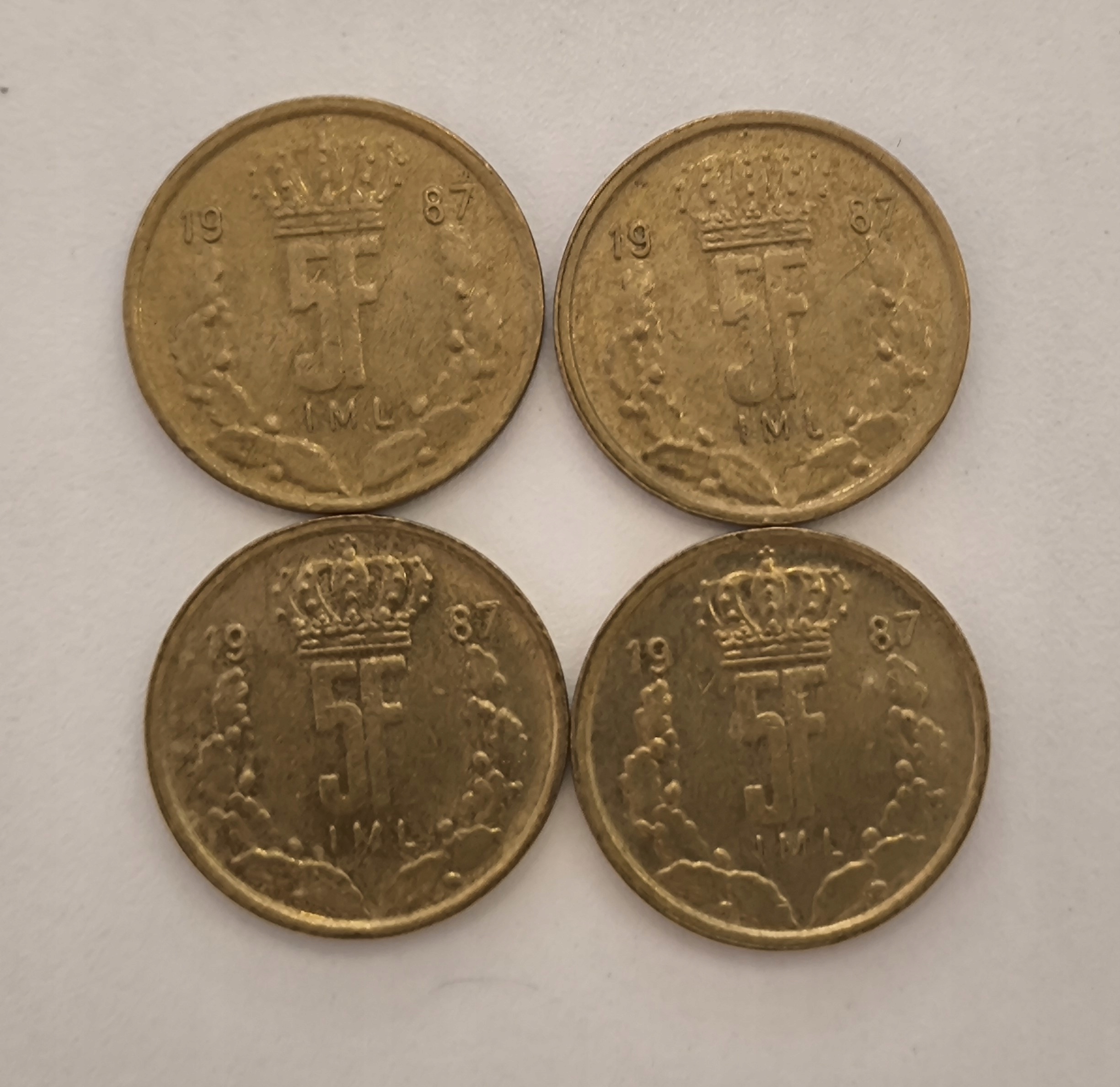 LUKSEMBURG - 5 FRANKÓW - 1987r