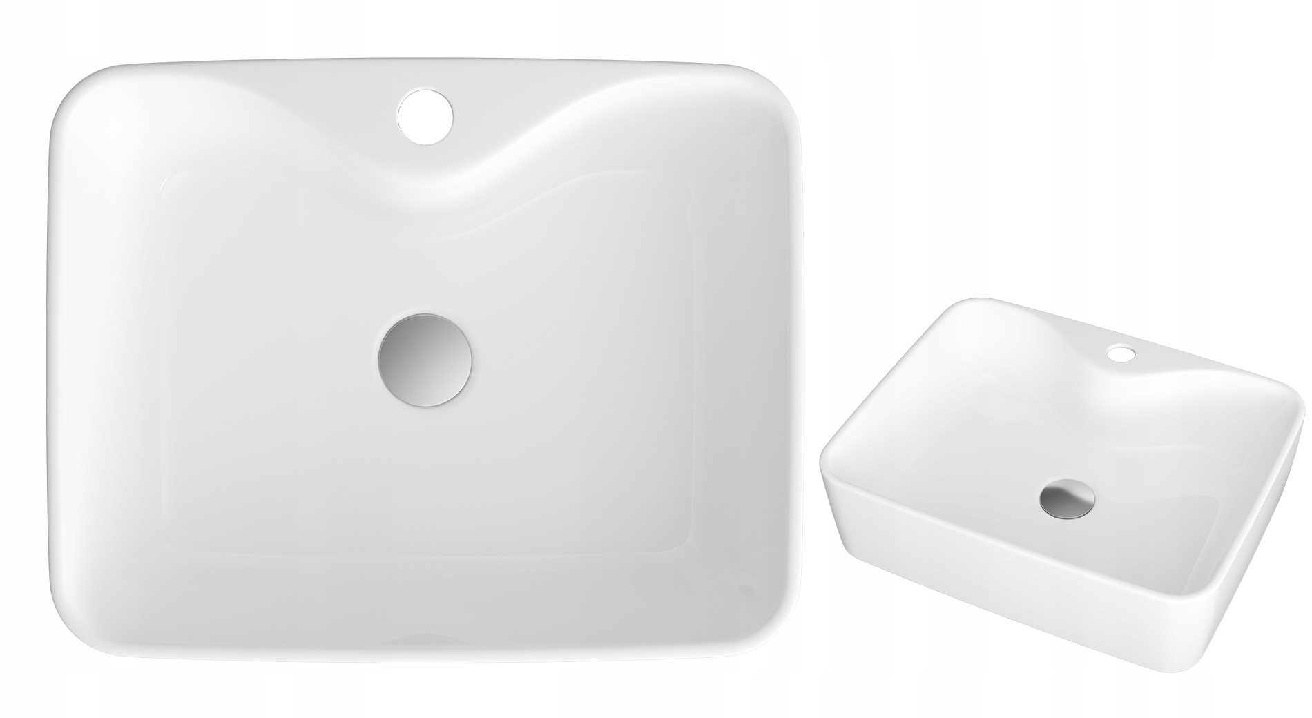 Biela Keramická Obdĺžniková Kúpeľňová Umývadlová Doska Avola