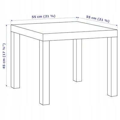 Stolik LACK 55x55 cm czarnybrąz + krzesełka MAMMUT niebieski Stan opakowania oryginalne