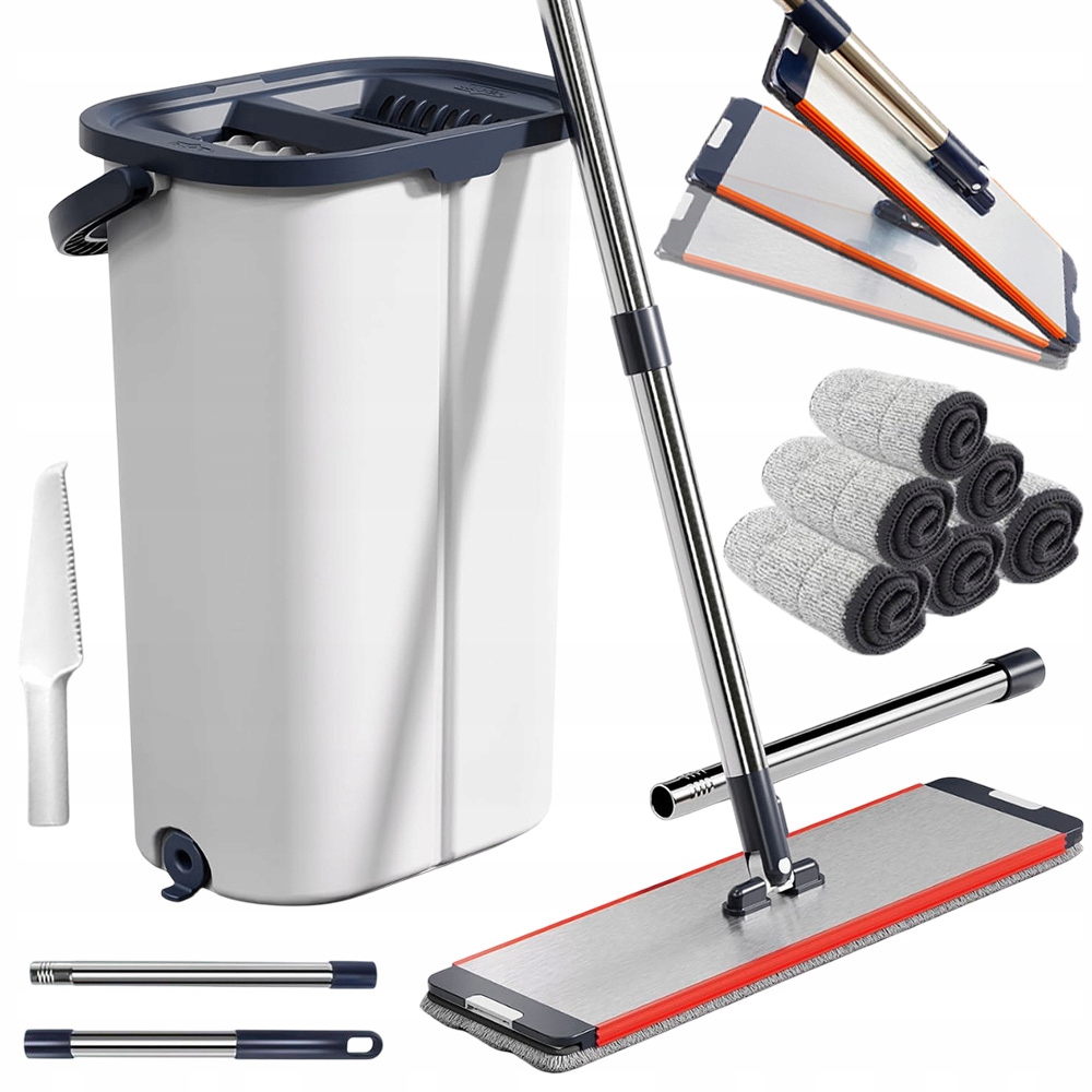 Levně Sada Na Čištění Kbelíku Mop 5 Náplní, Nádrž Na Špinavou Vodu