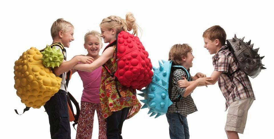 MADPAX plecak szkolny tornister Bąble Neonowy 3D Pojemność 16 l