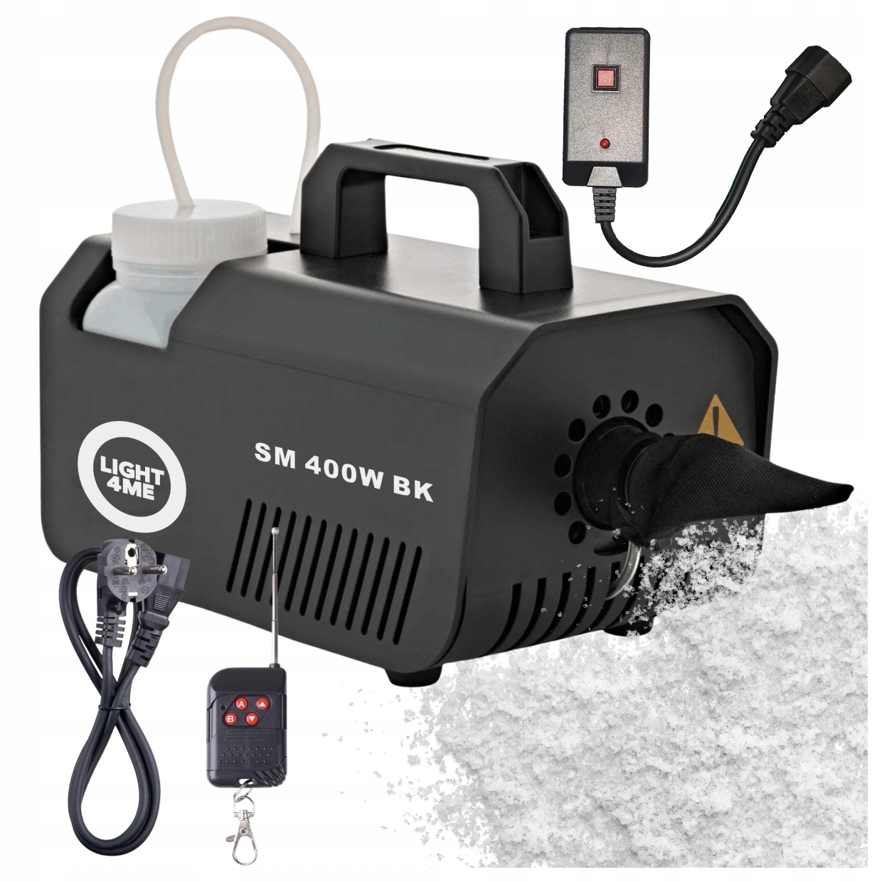 Wytwornica Śniegu Maszyna Do Sztucznego Śniegu Czarna Pilot Bezprzewodowy