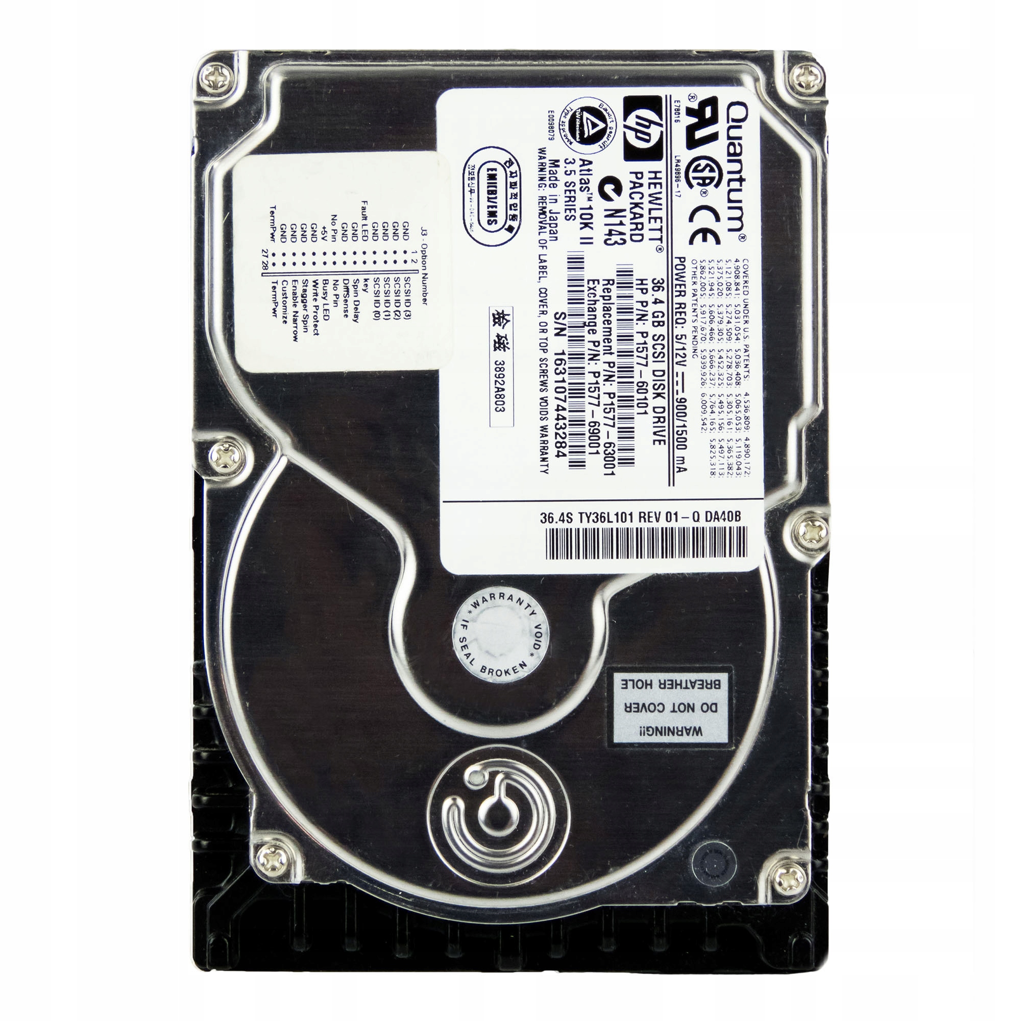 Hp P1577-60101 36GB 10K Scsi U160 3.5'' TY36L101