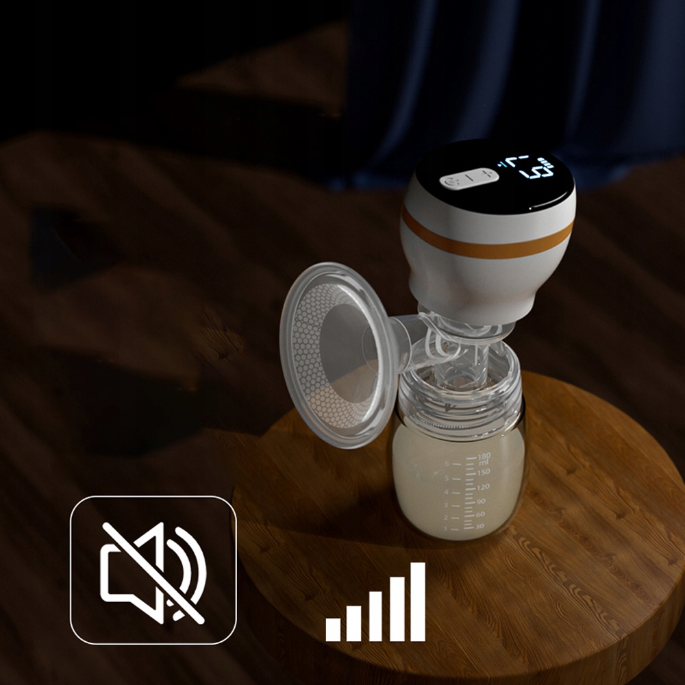 ELEKTRYCZNY LAKTATOR PIERSI CICHY LAKTATOR PIERSI BEZ BPA 180ML 4 TRYBY LCD Pojemność 180 ml