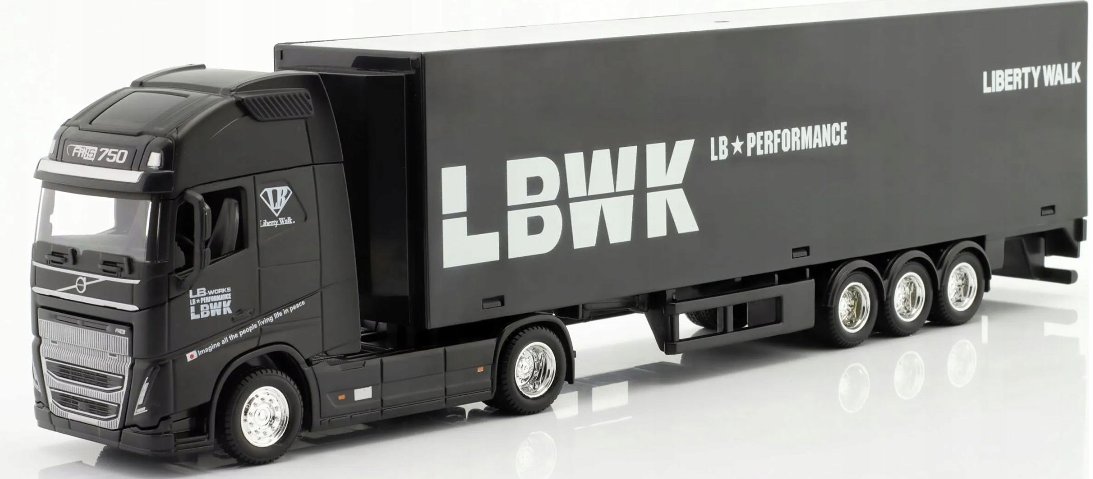 Bburago 1:43 Trailer Lbwk Náklaďák Tir Libertywalk 39 cm.