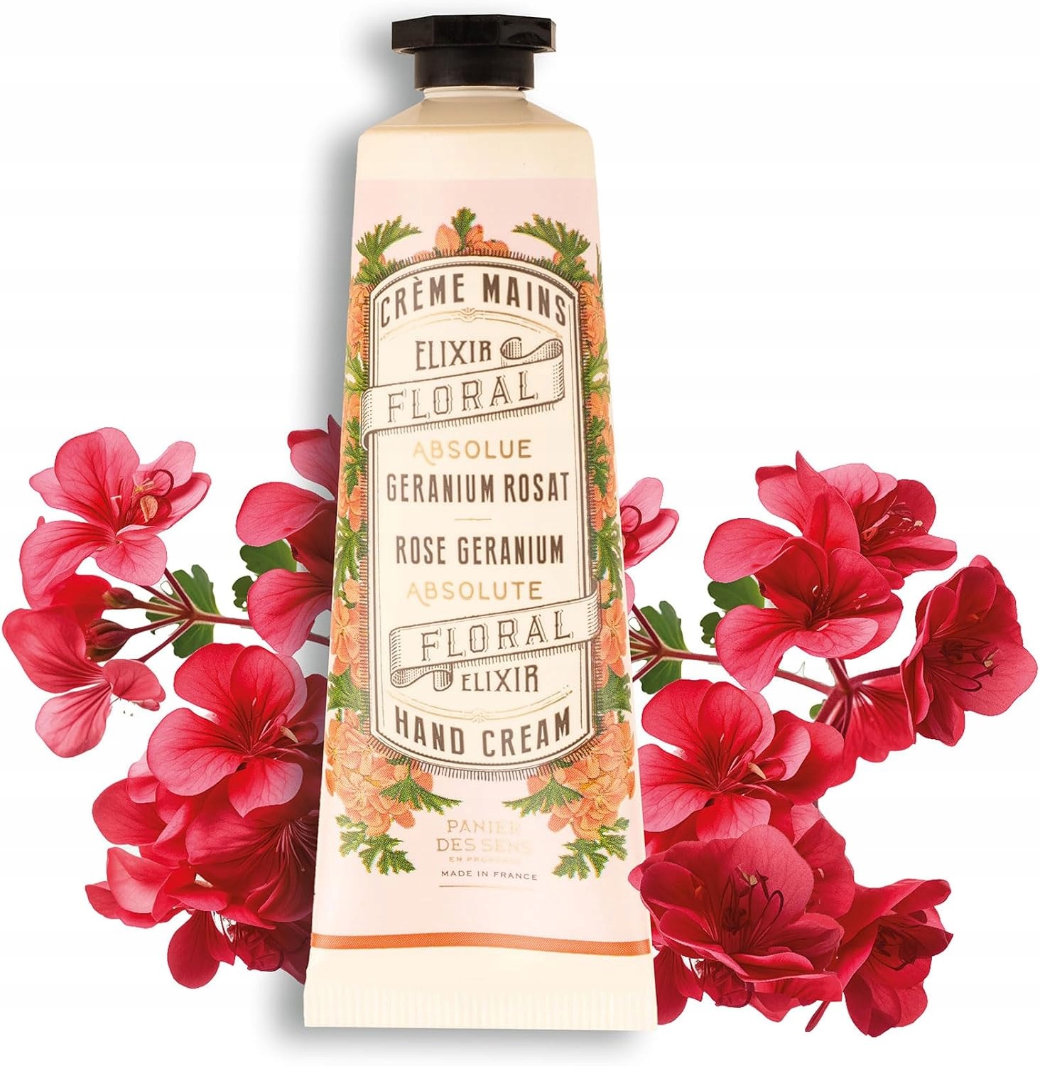 Panier des Sens Hydratační krém na ruce Pelargonia Mandle Oliva 30 ml