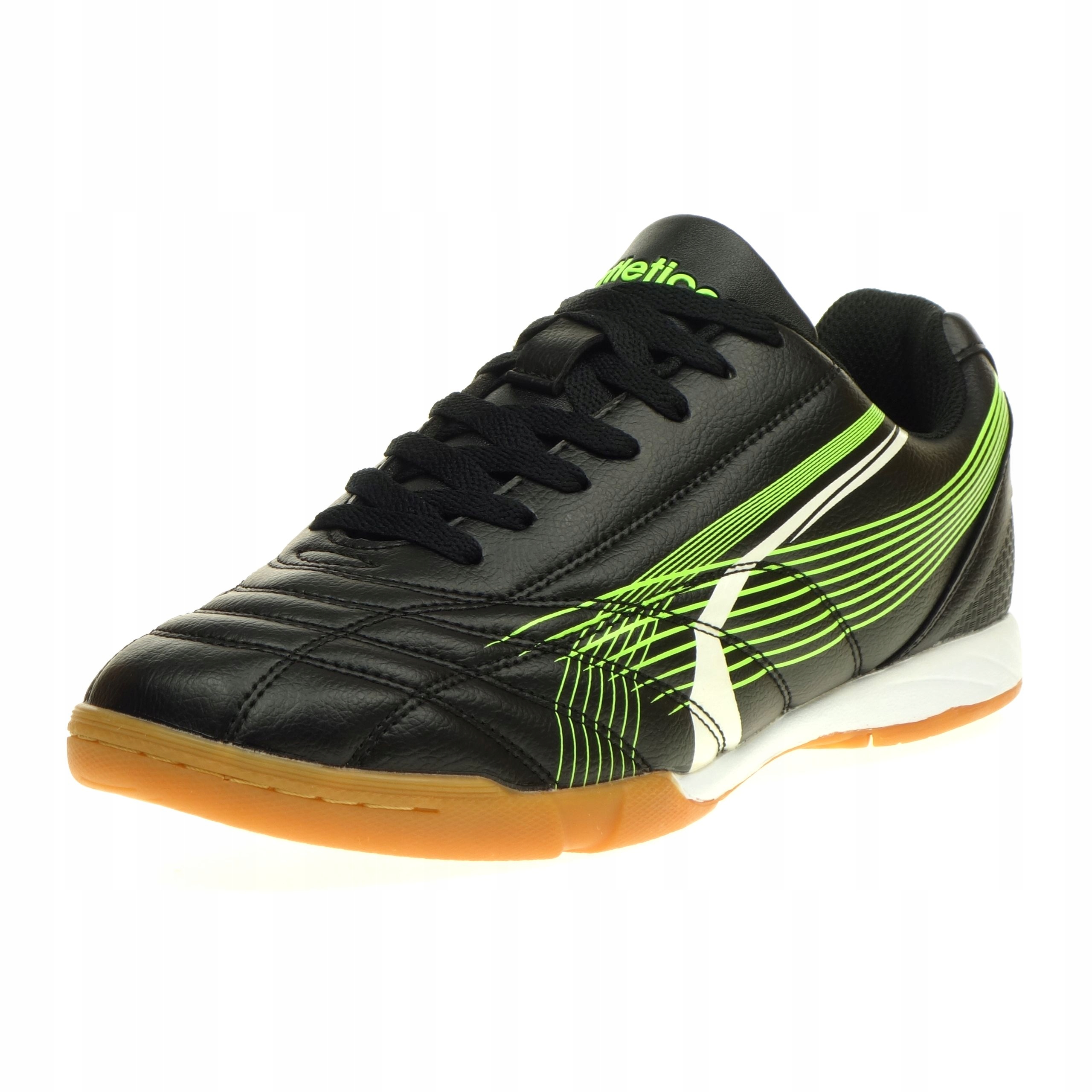 Buty Halowe Atletico Halówki Sportowe Piłkarskie Szyte Czarne 36