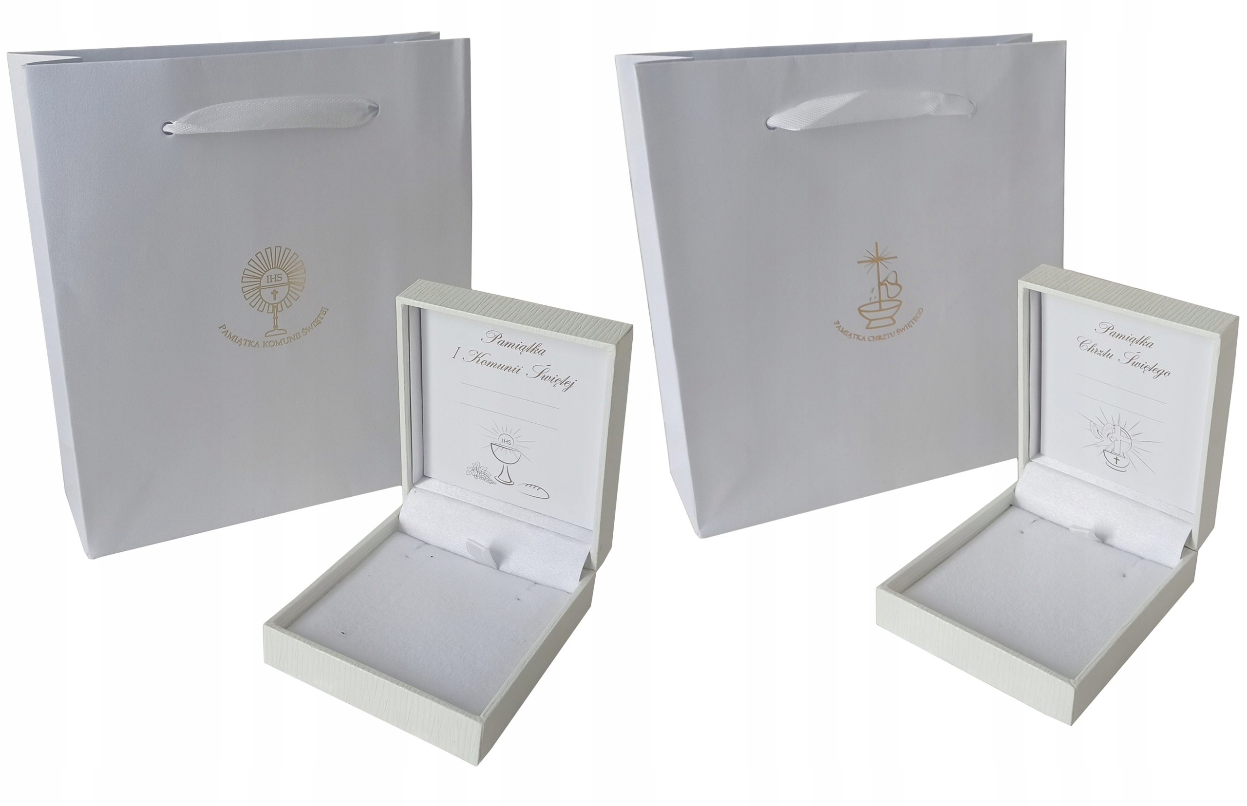 ZŁOTY KOMPLET KOMUNIA ŁAŃCUSZEK I MEDALIK 585 Chrzest Komunijny Motyw inny