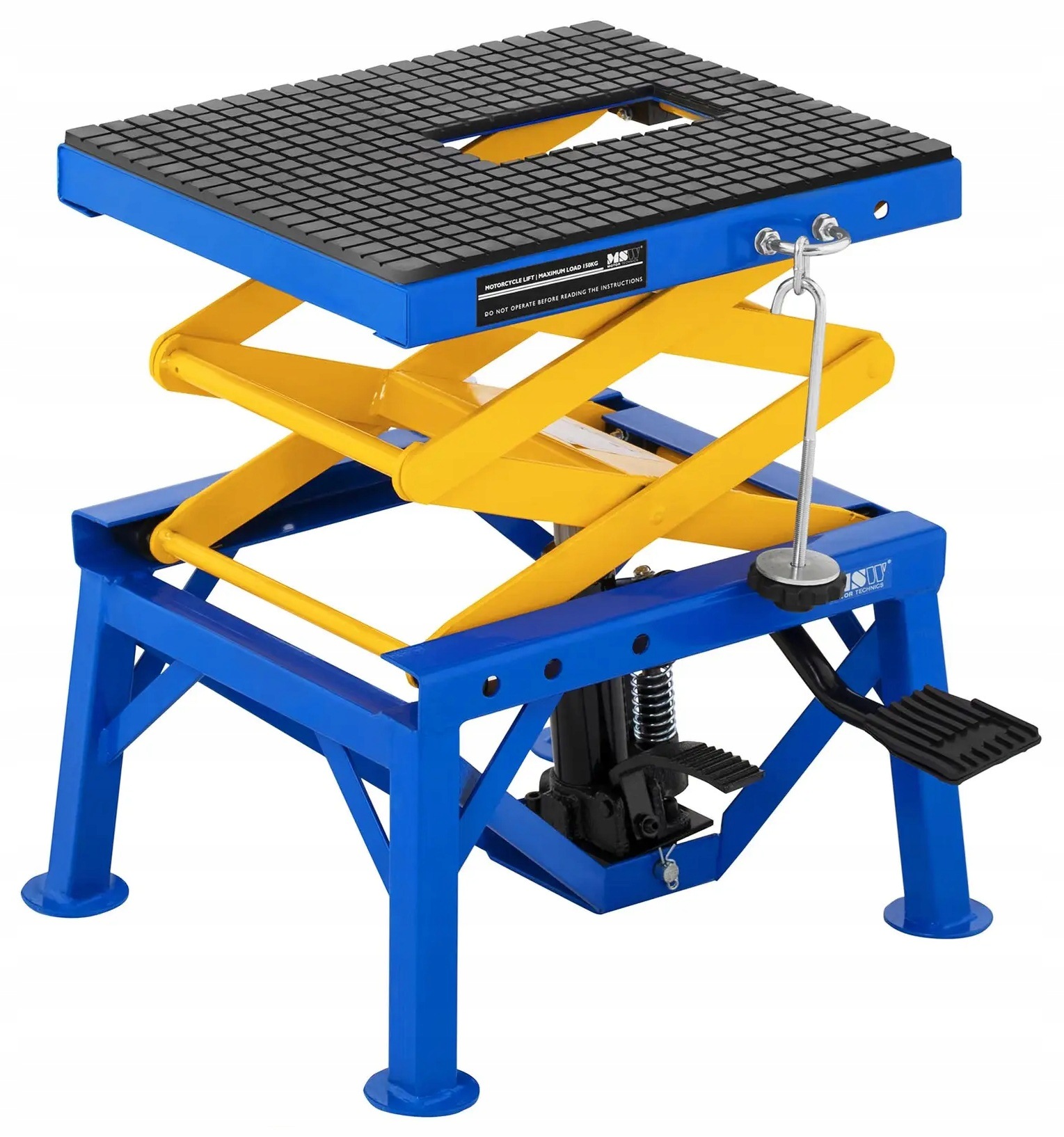 Podnośnik motocyklowy hydrauliczny 150kg 35-87cm MSW MSW-MHB-150 10060972