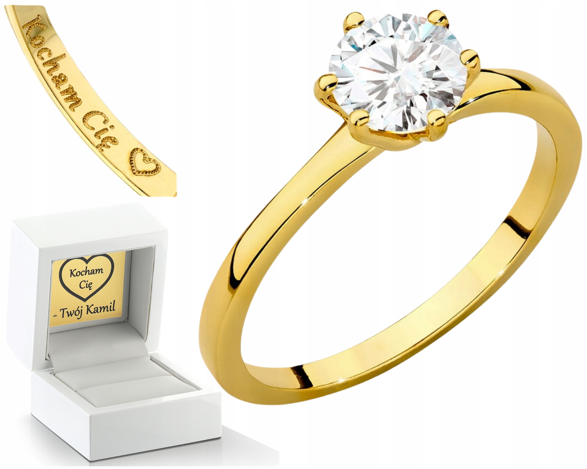 Zlatý Prstýnek S Laboratorním Ryzost 585 14K Gravírování