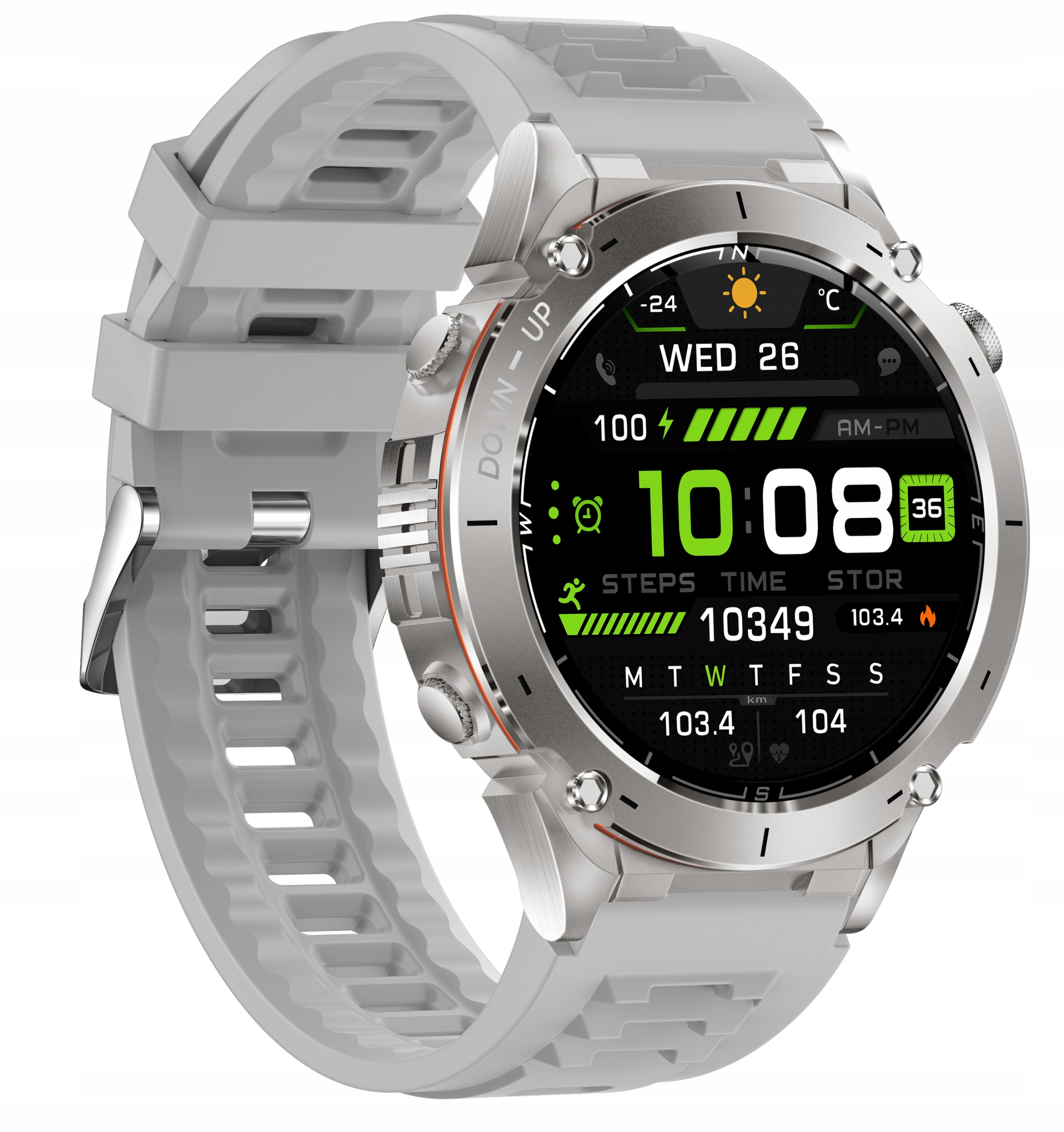 SMARTWATCH MĘSKI ZEGAREK GPS 730 MAH NAWIGACJA ROZMOWY LATARKA AMOLED PL Model inny