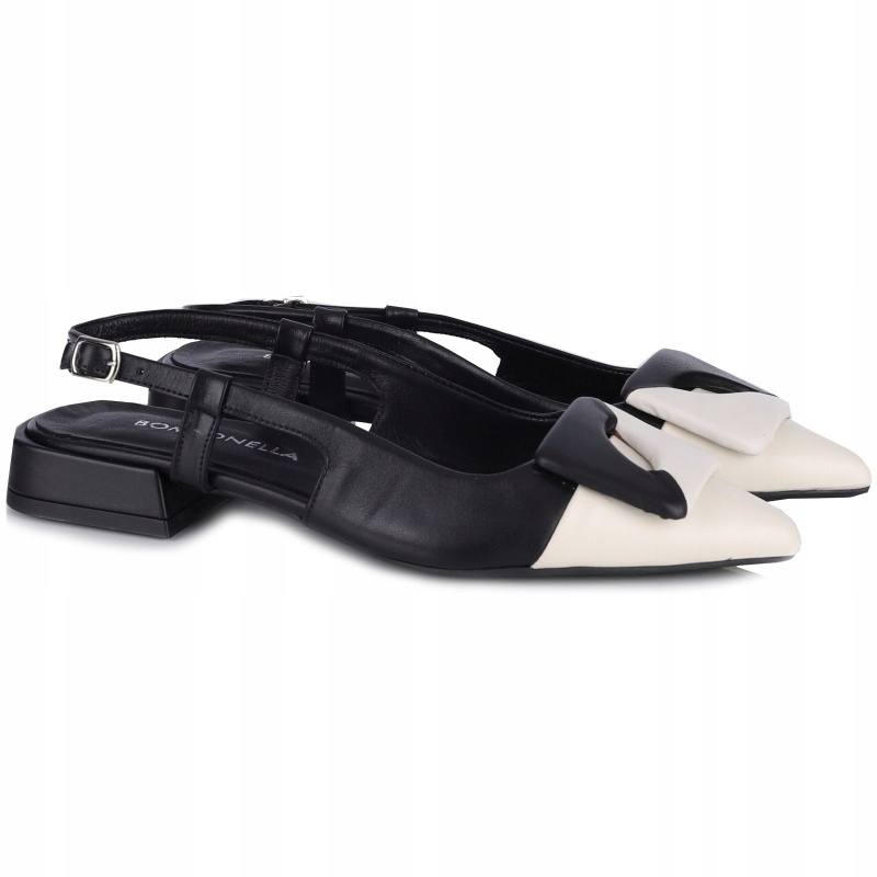 Dámské sandály Bombonella 1T 01 2185 H2514 Cream-black černé Kůže VEL.40