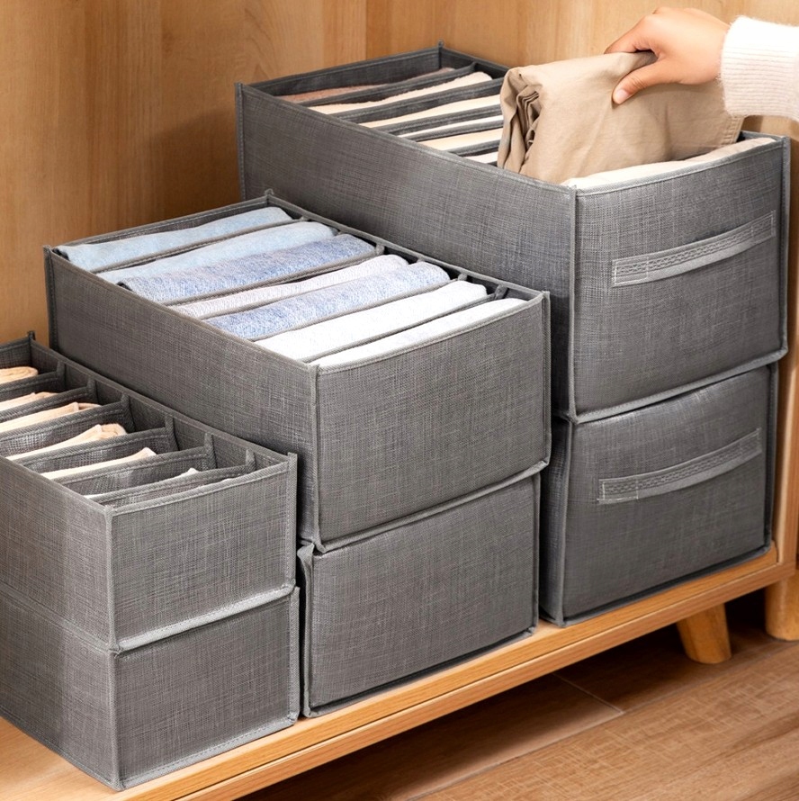 Organizer pojemnik na Ubrania Bluzki spodnie do szuflady szafy pojemny Rodzaj organizer do szafy