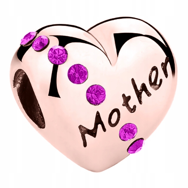 

Charms Mother Mama różowe złoto srebro 925