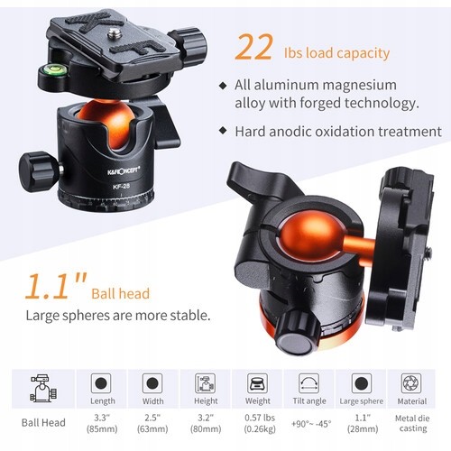 K&F Statyw + Monopod PRO WŁÓKNO SZKLNE 1,3 kg Model SA254C1