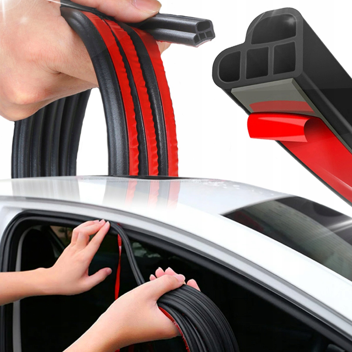 USZCZELKA OSŁONA KRAWĘDZI DRZWI SAMOCHODOWYCH 5 M TAŚMA USZCZELNIAJĄCA