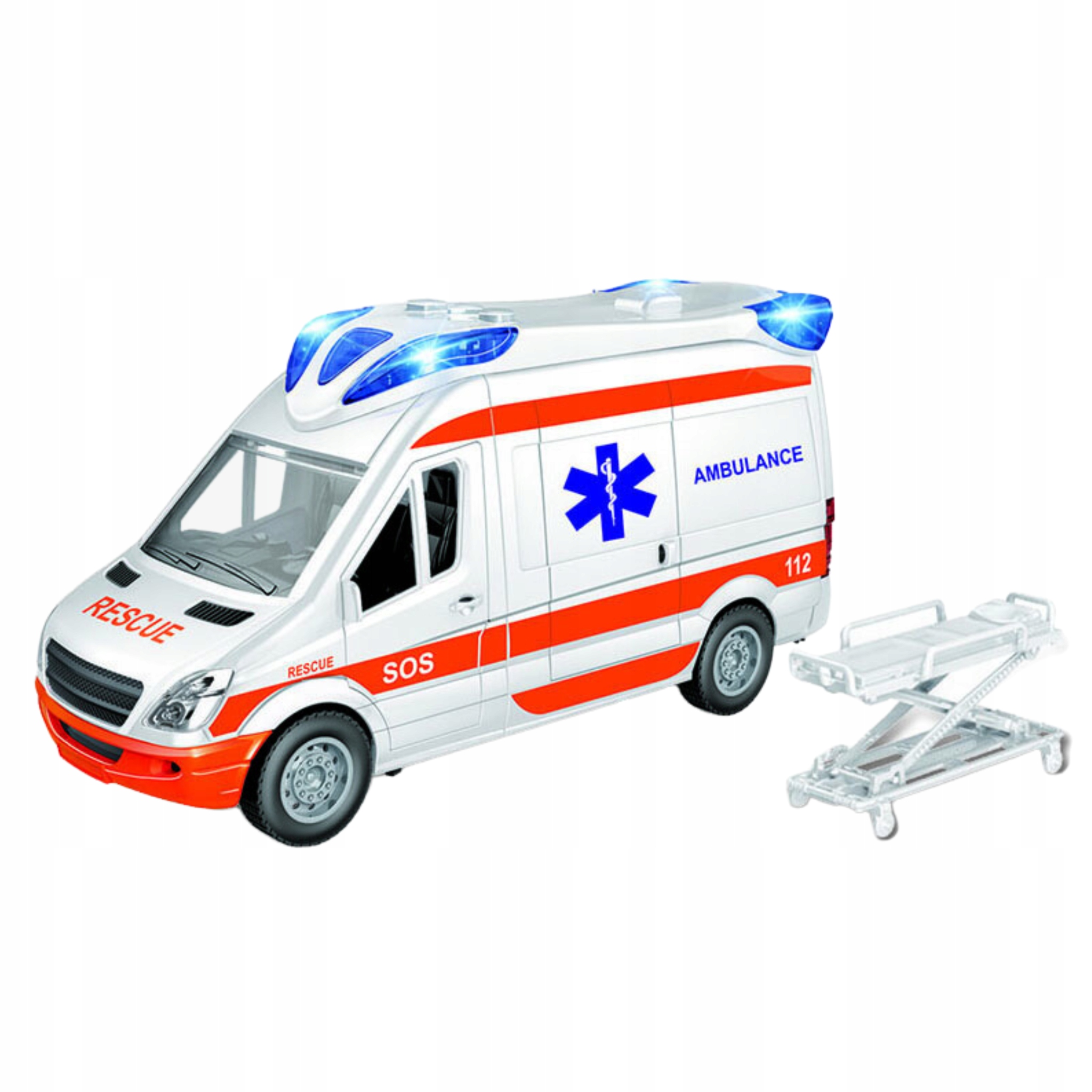 AUTO KARETKA POGOTOWIA AMBULANS NAPĘD GRA ŚWIECI+ BRELOK Bohater brak