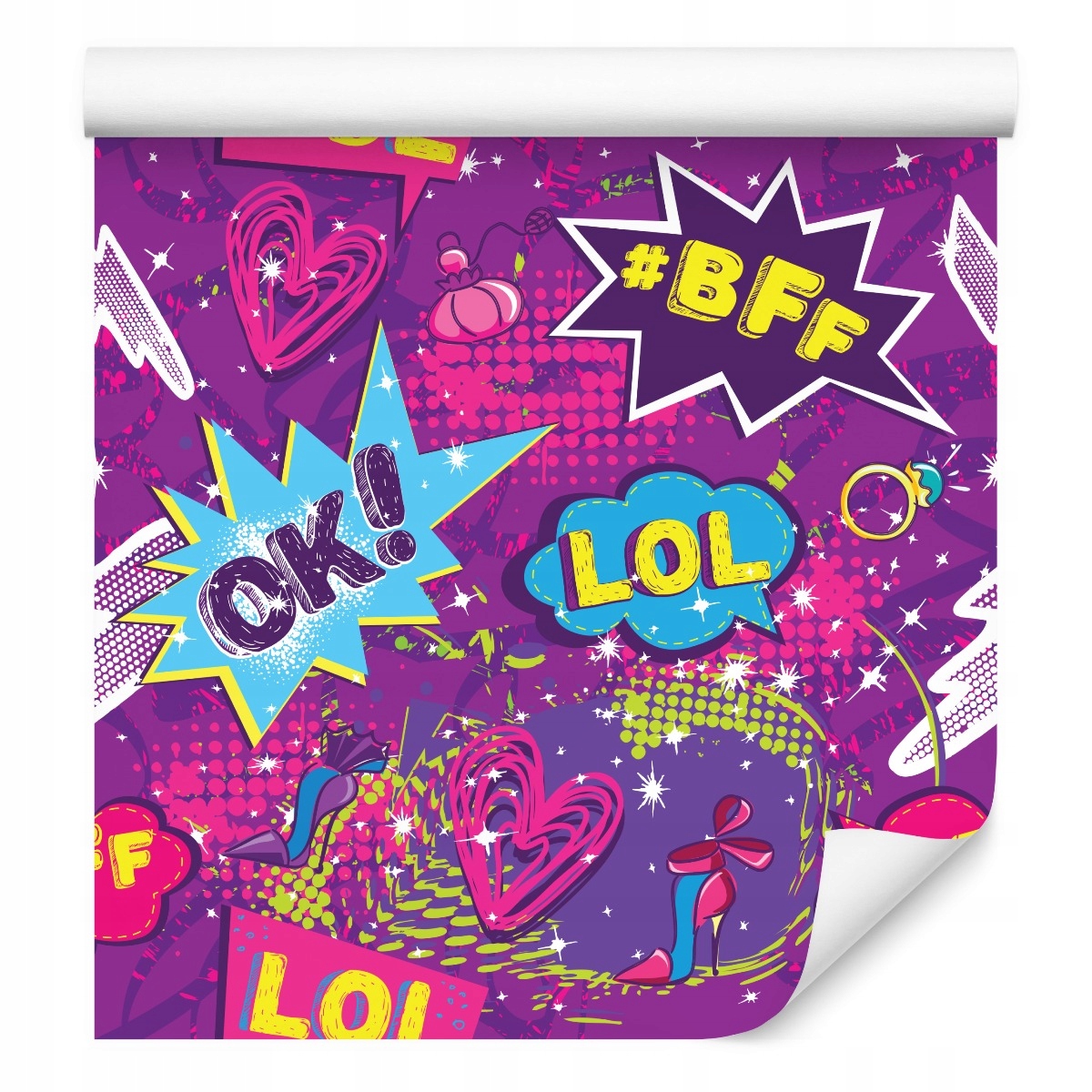 Tapeta parfém srdce barevný chat pro dívku