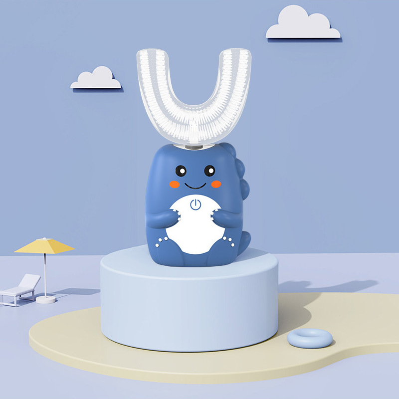 Soniczna szczoteczka dla dzieci 360 u-shape 2w1 niebieska Linia SONICZNA SZCZOTECZKA