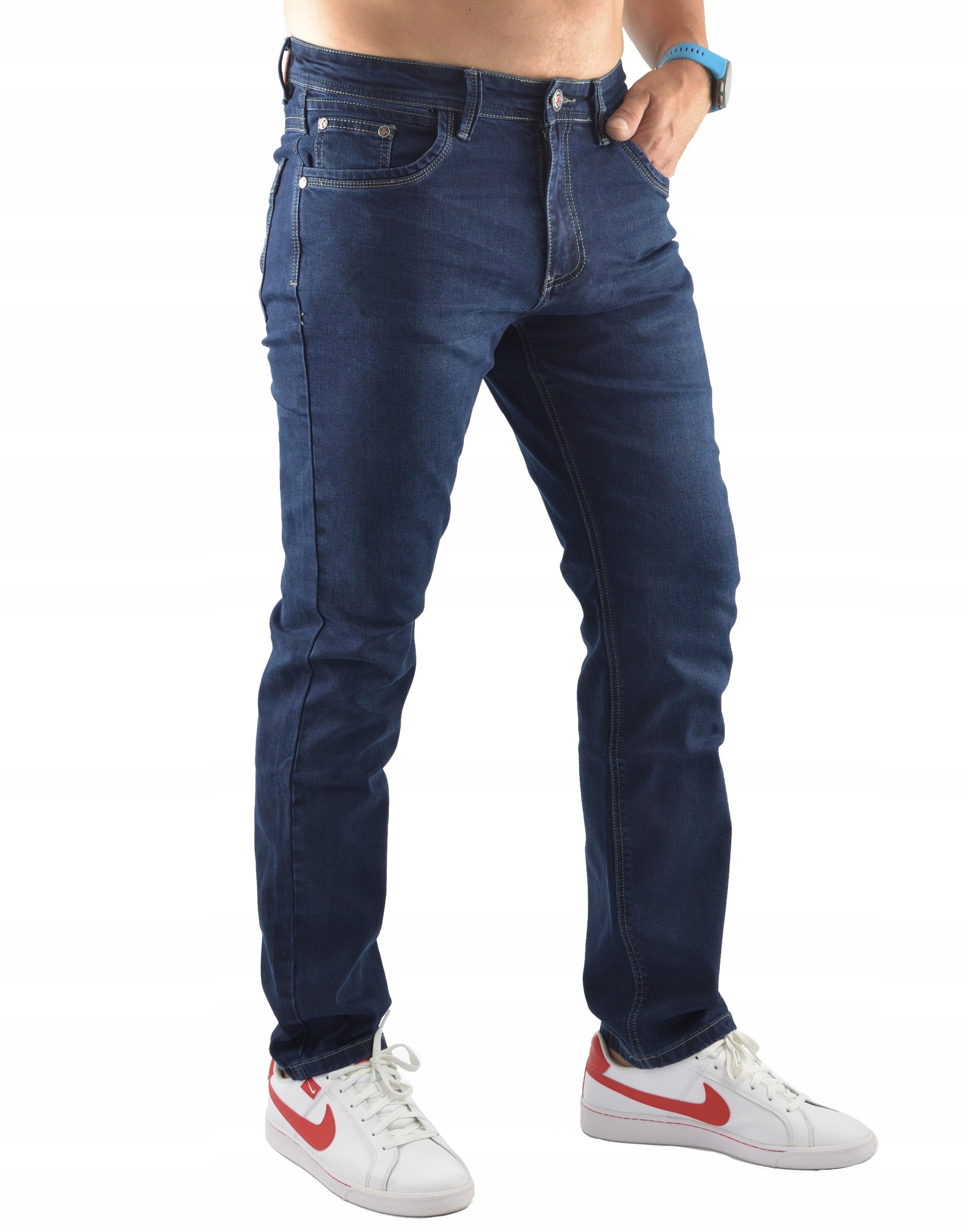 MĘSKIE JEANSY K&L GRANAT SPODNIE 38/30 Rozmiar 38/30