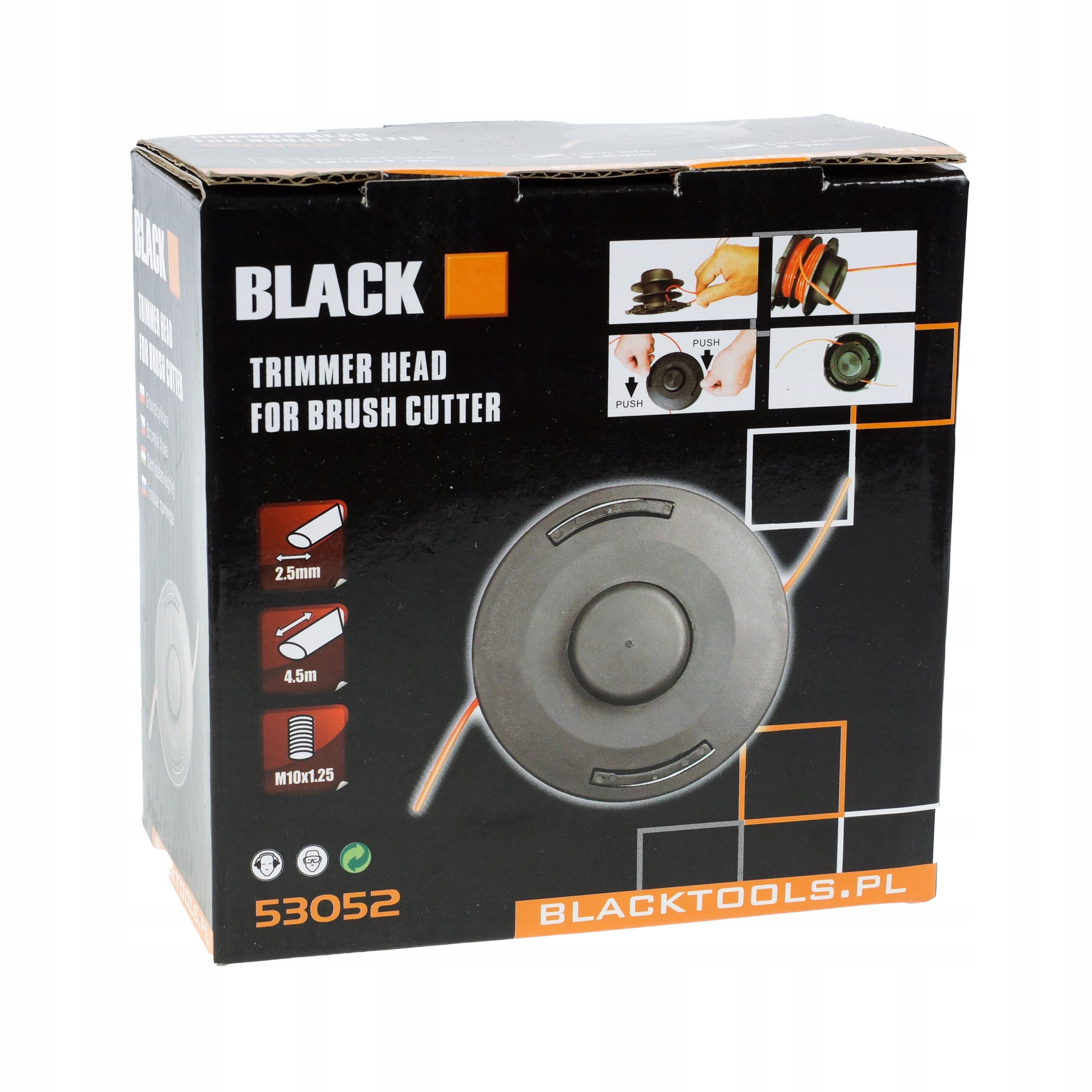 GŁOWICA ŻYŁKOWA DO KOSY PODKASZARKI KOSIARKI WZMOCNIONA M10 PREMIUM BLACK Stan opakowania oryginalne