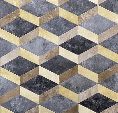 

Tapeta 3D Romby Figury Geometrczne Złoty 175002