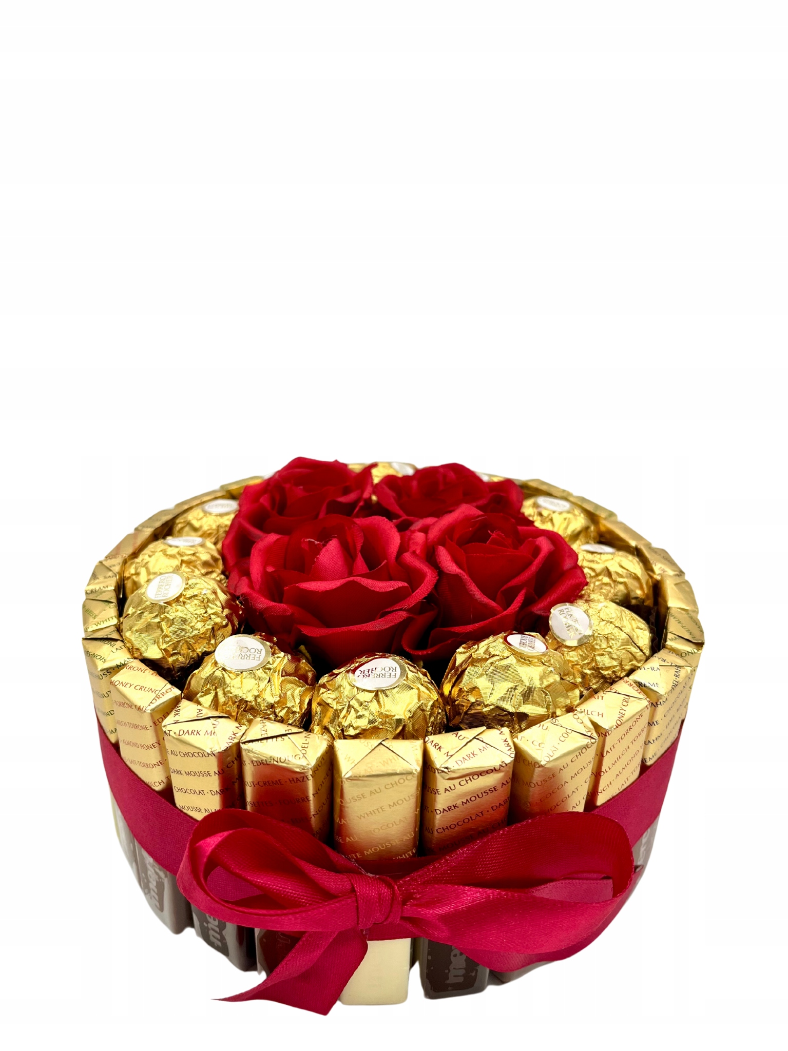 Levně Dort Merci Dárek k Dni žen Narozeniny pro ni Sada sladkostí Růže