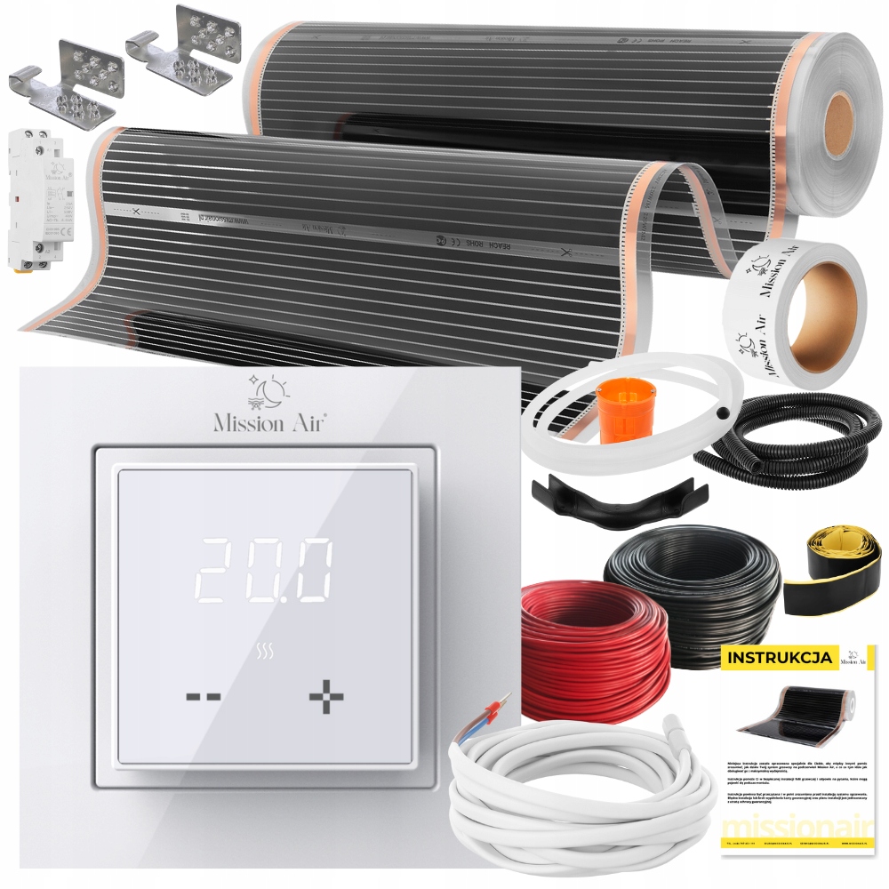 Sada Mission Air Fólia vyhrievacia podložka Infračervená 100 cm A 22 m² 160 W/m² Ptc