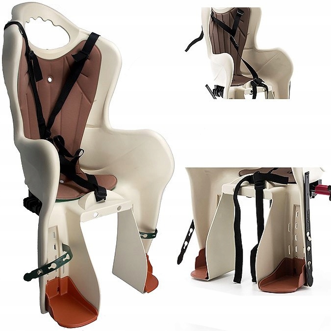 Fotelik dla dziecka Elibas na bagażnik beżowy Italia