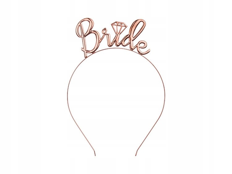 

Opaska Metalowa Bride Różowe Złoto Panieński