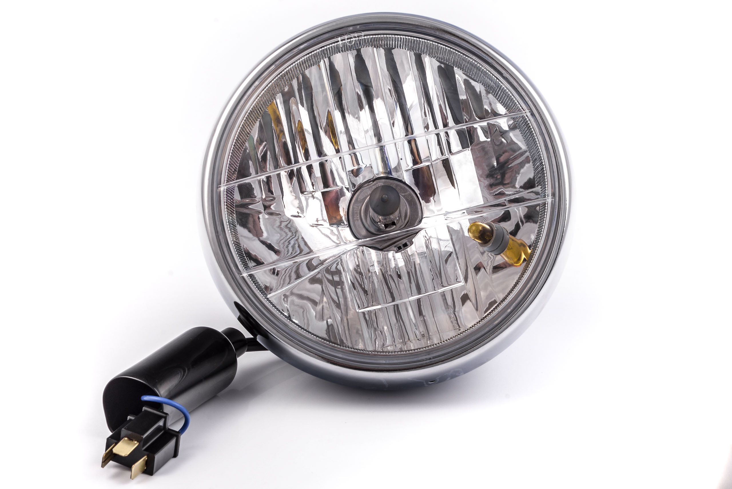 LAMPA REFLEKTOR PRZEDNI CHROM 7 CALI H4 12V 60/55W Dopasowanie do pojazdu produkt dedykowany