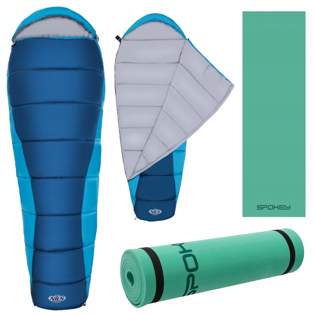 Turistický spací pytel Teplý Mumie S Kapucí Pod Stan 220x80 cm Karimatka