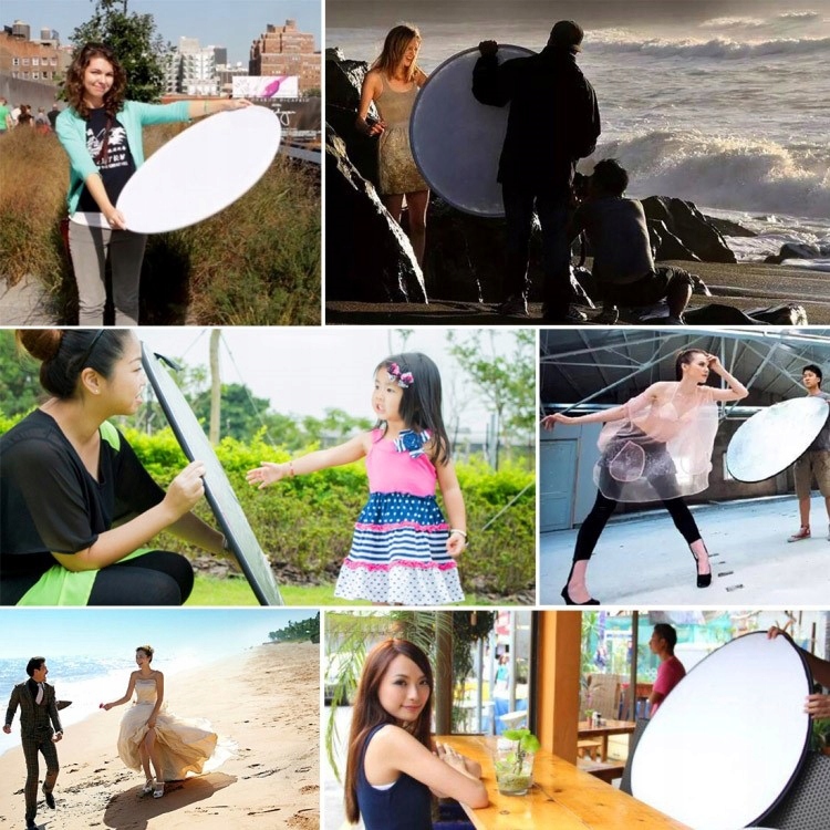 BLENDA FOTOGRAFICZNA 5W1 ZŁOTA SREBRNA DYFUZOR Rozmiar Do 60cm