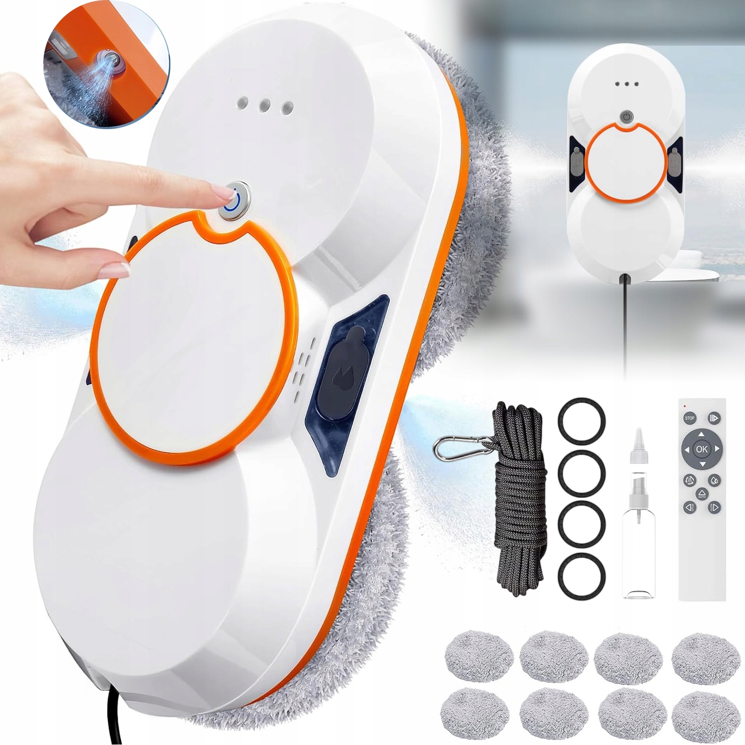 Automatický Inteligentný Robot Na Umývanie Okien A Zrkadiel, Sada S Diaľkovým Ovládaním