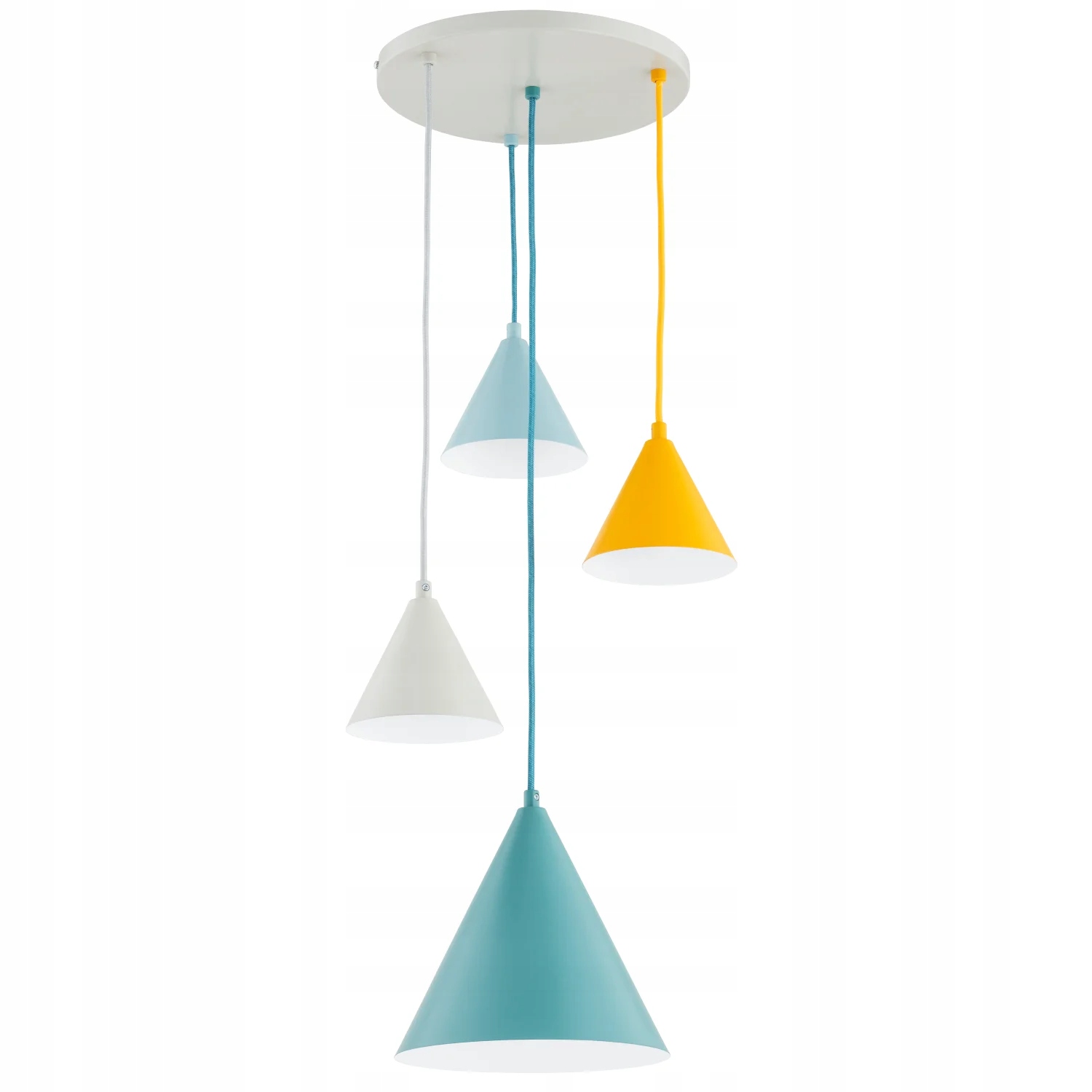 Minimalistická závesná lampa s kužeľovitými tienidlami 4xE27 15W Ganna Alfa