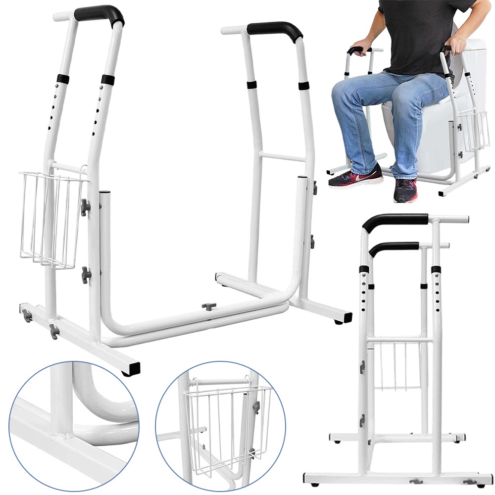 Poręcz Do Toalety Dla Seniorów, 200kg, Z Koszykiem, 68cm