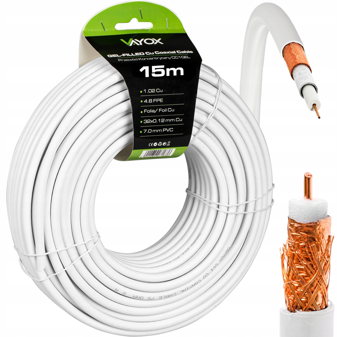 

Kabel Koncentryczny Żel Przewód Cu Ziemny Miedź 15