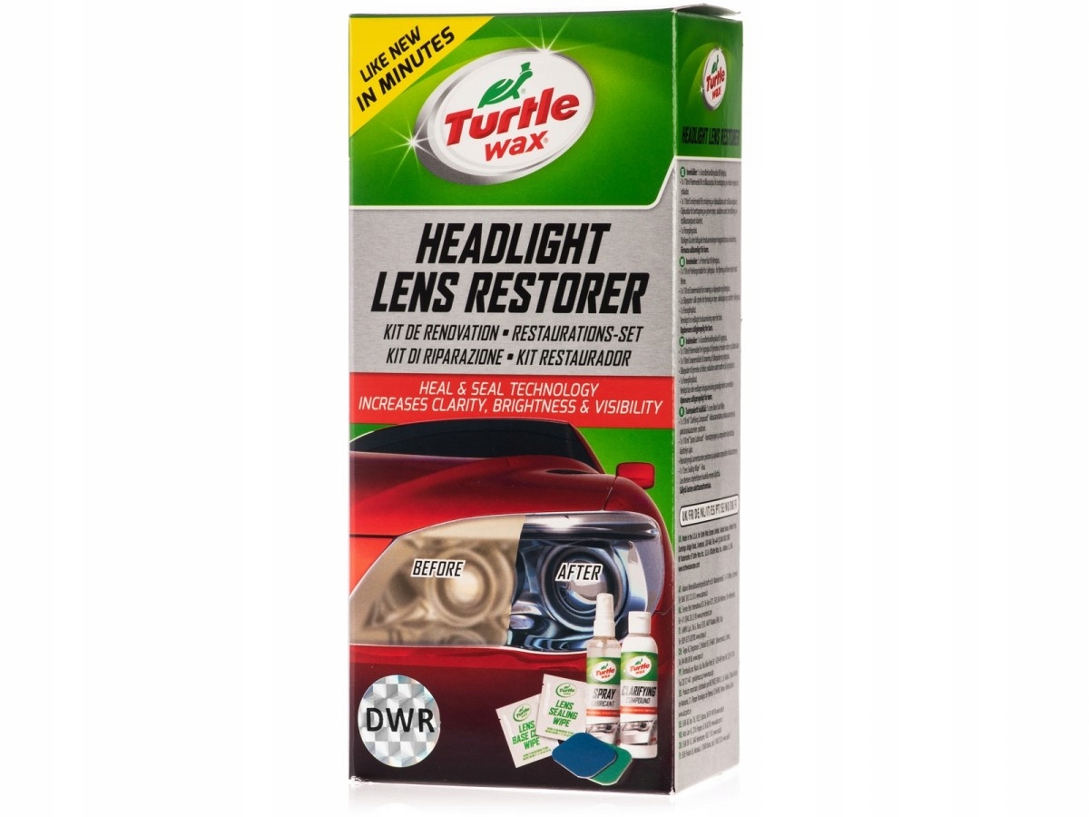 Zestaw do regeneracji reflektorów TURTLE WAX / Alkotest w zestawie !