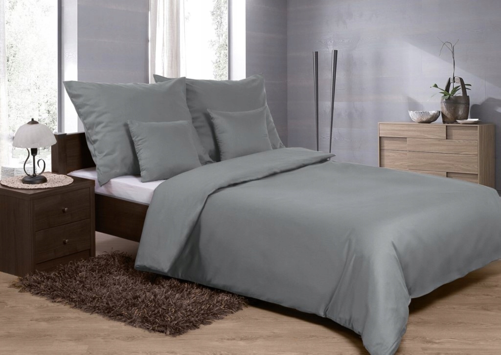 Posteľná bielizeň bavlnená saténová 160x200 +2x70x80+2x40x40 šedá_44 Matex